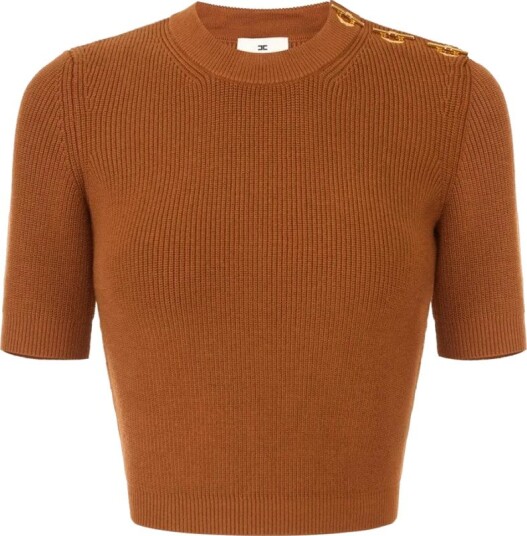 Elisabetta Franchi Dame Strikkevarer Brun XL,