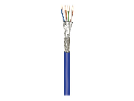 Goobay Samlet Kabel 500 M Sftp Pimf Cat 7A+ Ieee 802.3 Halogenfri Solid Blå 91895