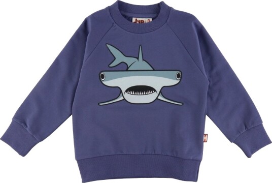 DYR Cph Swarshirt Dyrebelg Grey Marine Hammerhead Shark DYR 2 år (92) Collegegenser Blå