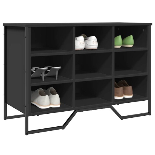  Skohylle svart 90x38x61,5 cm konstruert tre