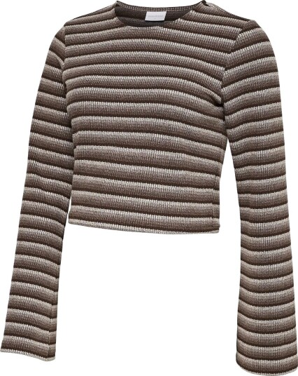 Mamalicious Mliman Ls Jrs Crop Top - COCOA BROWN - L