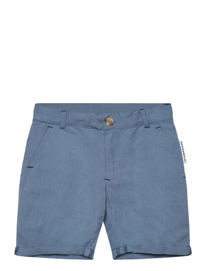 Geggamoja Linen Shorts Blue Blue 98/104