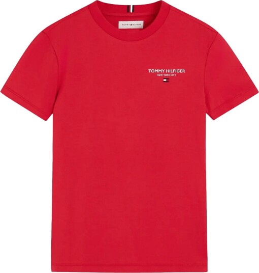 Tommy Hilfiger Essential Logo Tee Ss Red 128 Tommy Hilfiger Essential Logo Tee Ss Red 128