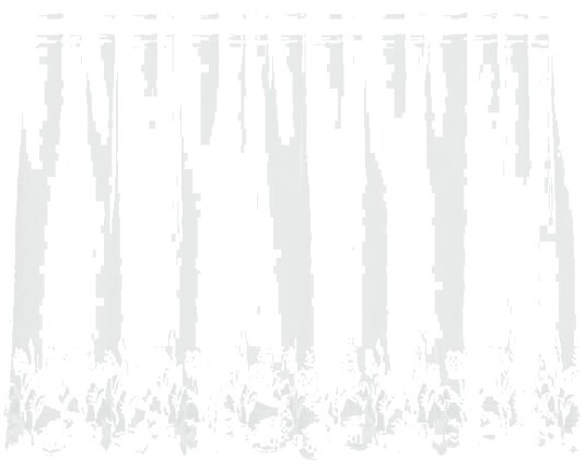 vidaXL Blondegardin med gardiner Blomster Hvit 80 x 200 cm Polyester
