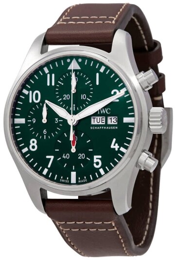 IWC Herreklokke IW388103 Pilots Grønn/Lær Ø41 mm