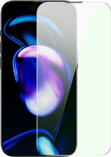 Baseus Herdet Glass Baseus Anti Blue Light 0,3 Mm Glass Apple Iphone 14 Pro Med Støvfilter + Monteringsramme