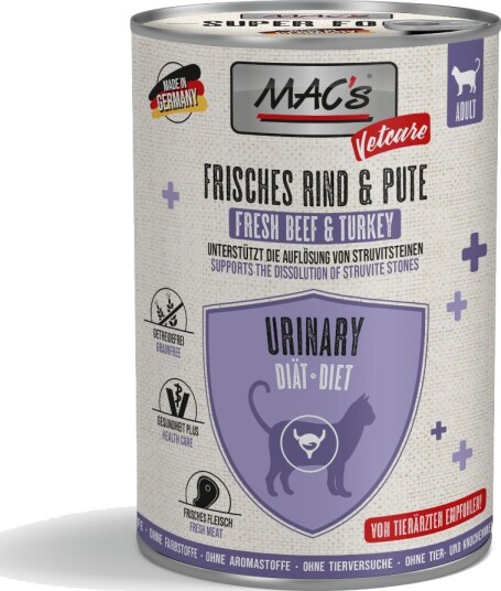Mac'S Cat Vetcare Urinary Okse & Kalkun 6 X 400 G