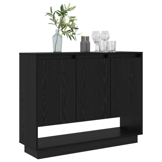 Serviesskap Svart eik 97 x 29 x 75 cm Konstruert tre Serviesskap Svart eik 97 x 29 x 75 cm Konstruert tre