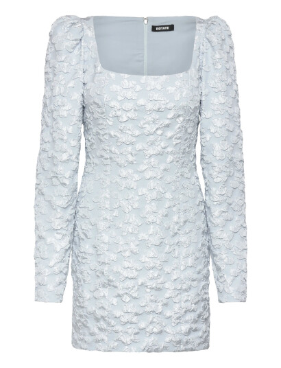 ROTATE Birger Christensen Jacquard Ls Mini Dress - Blue - 42