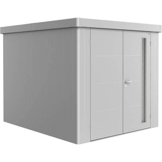 BIOHORT REDSKAPSBOD NEO 3B DOBBELDØR SØLV METALLIC BIOHORT REDSKAPSBOD NEO 3B DOBBELDØR SØLV METALLIC