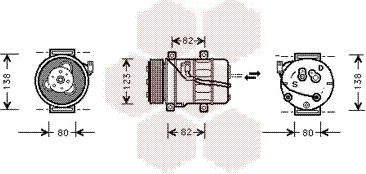 AC-kompressor VAN WEZEL 5900K054
