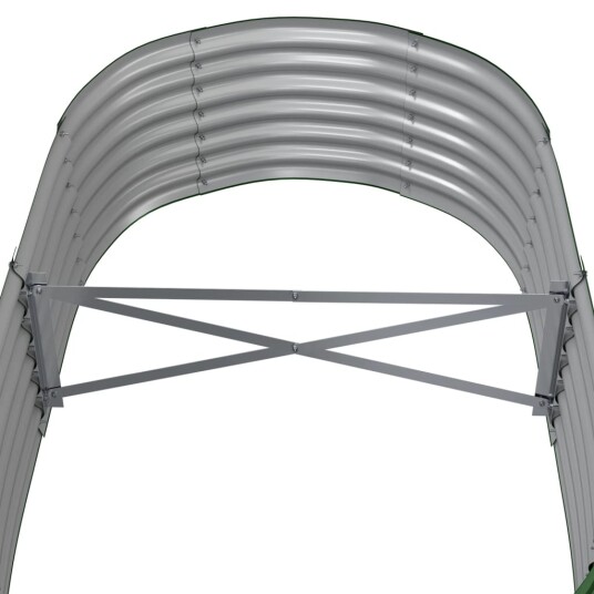 vidaXL Plantekasse pulverlakkert stål 152x80x36 cm grønn