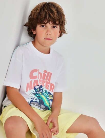 Boboli Knit T Shirt For Boy Bci White 122 Boboli Knit T Shirt For Boy Bci White 122