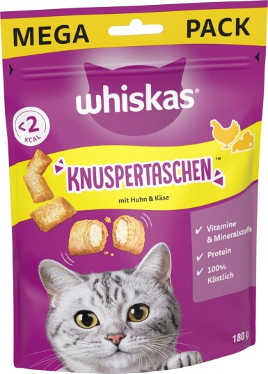 Whiskas Crunchy Pockets & Ost Kylling 180 G