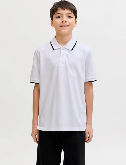 Jack & Jones Jprblaethan Detail Ss Polo Jnr White 128