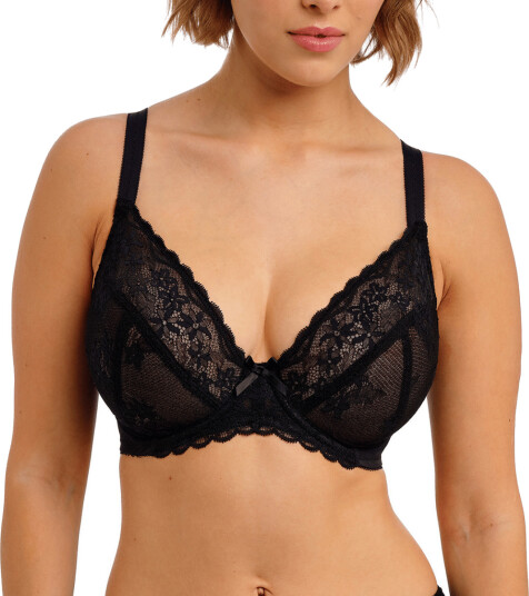 Freya BH Quinn Underwire Plunge Bra Svart I 70 Dame