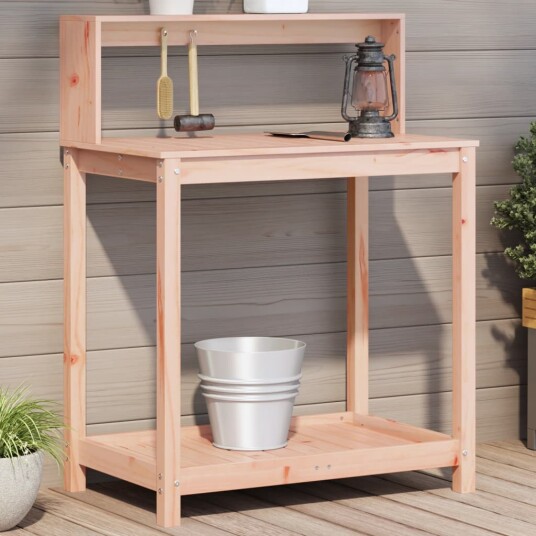 Pottebord med hyller 82,5x50x109,5 cm heltre douglasgran Pottebord med hyller 82,5x50x109,5 cm heltre douglasgran