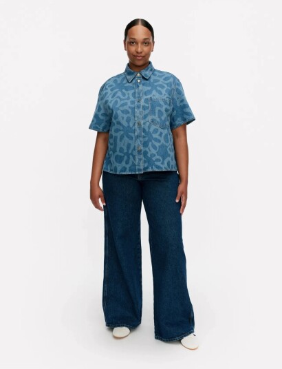 Marimekko Maridenim Kuvata Kukka Blue 44 Marimekko Maridenim Kuvata Kukka Blue 44