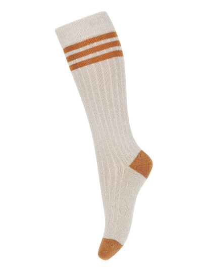mp Denmark Merle Glitter Knee Socks - Beige - 22/24 mp Denmark Merle Glitter Knee Socks - Beige - 22/24
