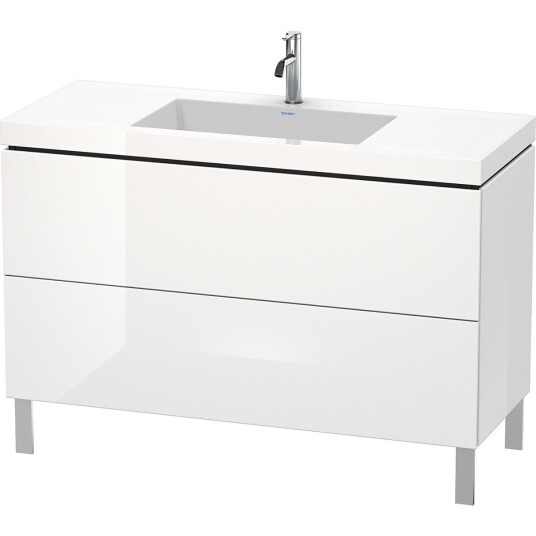 Duravit L-Cube Servantskap m/2 skuffer 1200x698x480 mm Hvit Høyglans Lakk