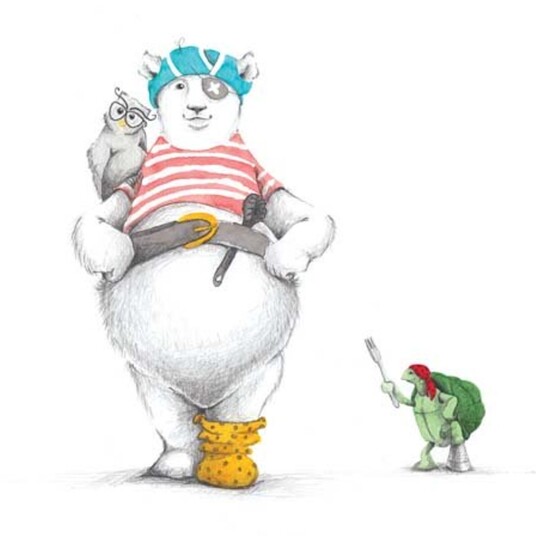 Poster Tails Sjørøverbamsen 21x30 cm