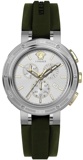 Versace Dameklokke VE2H00121 V Extreme Sølvfarget/Gummi Ø46 mm Versace Dameklokke VE2H00121 V Extreme Sølvfarget/Gummi Ø46 mm