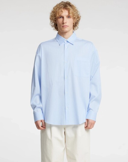Annarr Anrvolund Blue Stripe Shirt Ls Blue XL