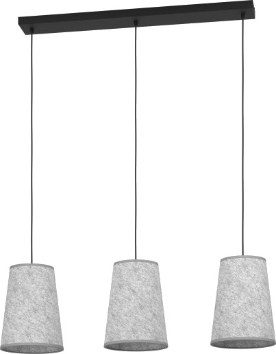 Eglo Alsager Langbord 3L E27 Svart/Grå Eglo Alsager Langbord 3L E27 Svart/Grå