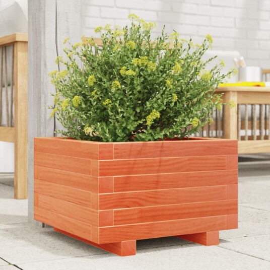 Plantekasse voksbrun 40x40x26,5 cm heltre furu
