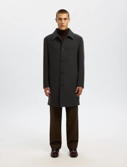 Selected Slharchive Wool Blend Car Coat - Grey - XL Selected Slharchive Wool Blend Car Coat - Grey - XL