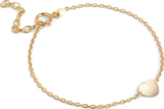 Enamel Copenhagen Amore Bracelet Daisy Gullfarge Hvit 150 mm