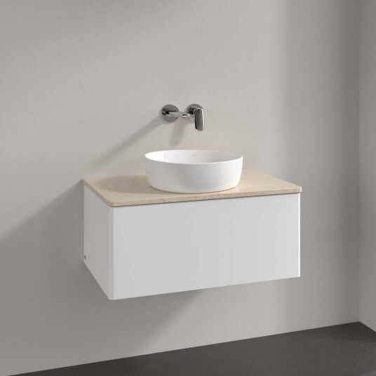 Villeroy & Boch  Antao Servantskap med 1 skuff 80x50x36 cm u/lys Hvit Matt/Crème