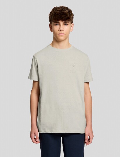 Lyle & Scott Linen Blend T Shirt Beige 152 158