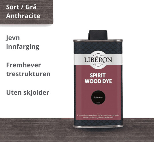 Liberon Spritbeis Spirit Wood Dye 250 ml Koksgrå