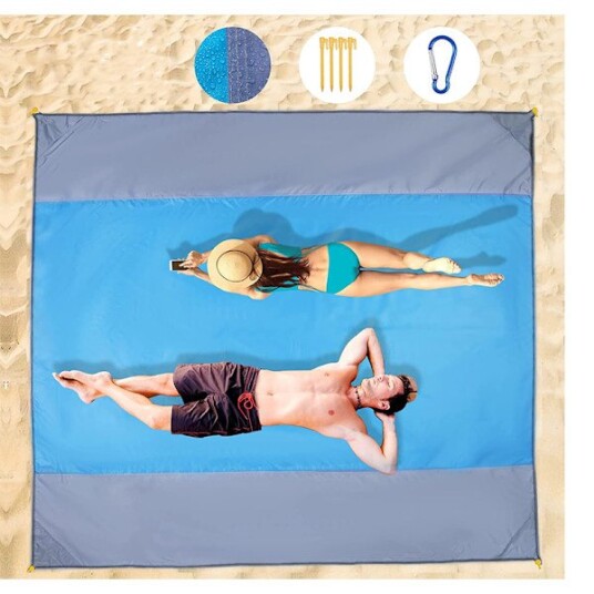 Piknikteppe Strandmatte Piknikmatte Strandteppe Ekstra Stor Piknikteppe 200 x 140 cm Kan Brukes Hage Strand Utendørs Camping og