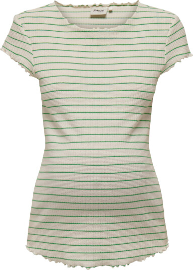 ONLY Maternity T skjorte Anits Kelly Green/ Cloud Dancer