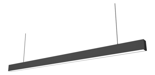 48W LED lysskinne taklampe for kontor - Svart 120 lm/W 150 cm inkl. wireoppheng - Farge på huset : Svart Kulør : Varm
