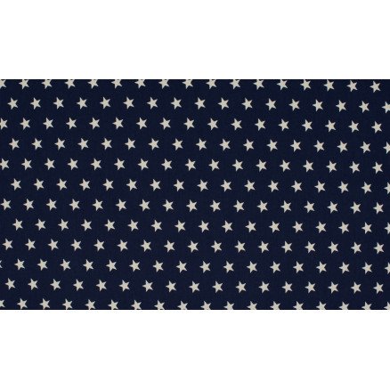 Diverse Minimals Bomullspoplinstoff Print 108 Star Navy 145cm 50cm