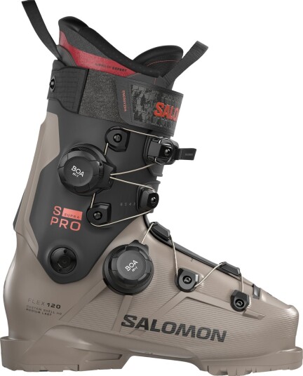 Salomon Alpinstøvler S/Pro Supra Dual Boa 120, Roasted Cashew/Svart/Samba Met. 29,5