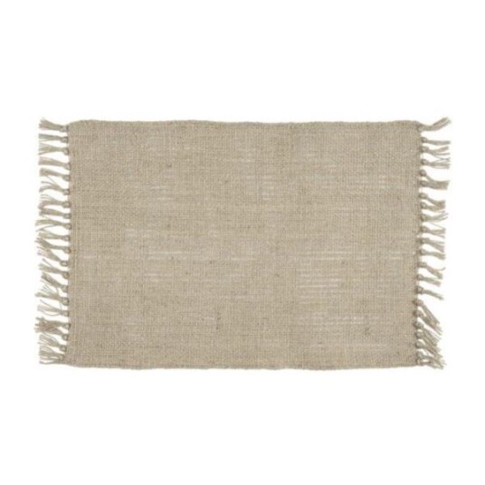 Brikke med frynser jute
