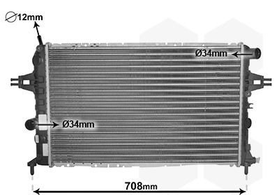 Radiator VAN WEZEL 37002252 Radiator VAN WEZEL 37002252