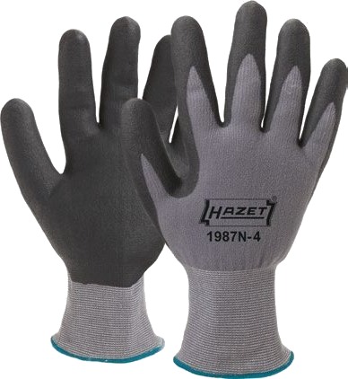 Hazet 1987N 4 Verkstedhansker Grå Workshop Unisex 1 Stykker Bomull Polyester Hazet 1987N 4 Verkstedhansker Grå Workshop Unisex 1 Stykker Bomull Polyester