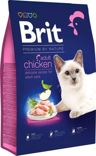 Brit Premium By Nature Cat Adult Kylling 2 X 8 kg