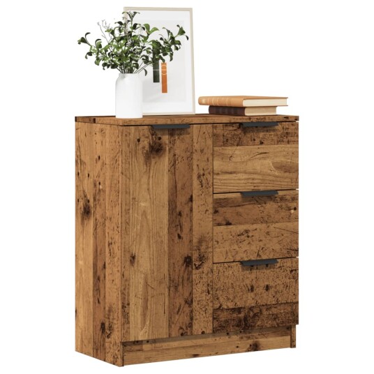 Skjenk gammelt tre 60x30x70 cm konstruert tre