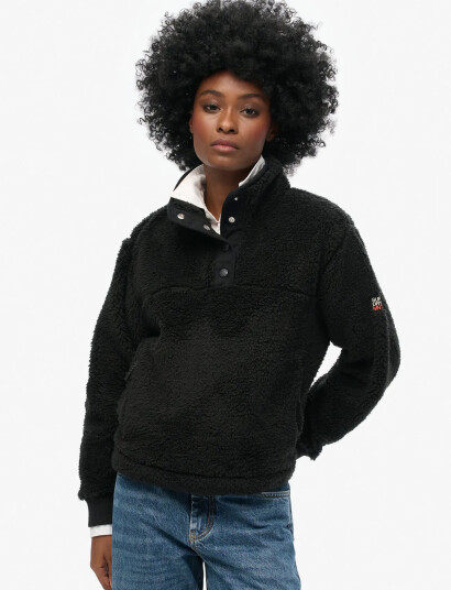 Superdry Sport Super Soft Henley - Black - S