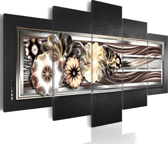 Bilde In Platinum Waves 100x50 Artgeist sp. z o. o.