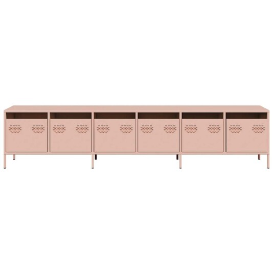 TV benk rosa 202x39x43,5 cm kaldvalset stål