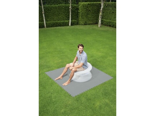 Bestway 58639, Gulv Beskytter, Grå, Polyethylen, Firkant, 666 G, 500 X 500 Mm