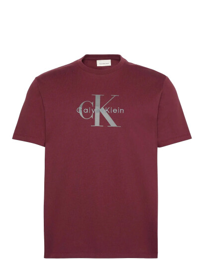 Calvin Klein Jeans Ss Hero Monologo Tee 20S - Burgundy - S