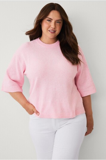 Zizzi Pullover Cavista S/S Pullover Rosa